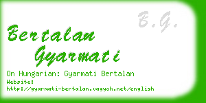 bertalan gyarmati business card